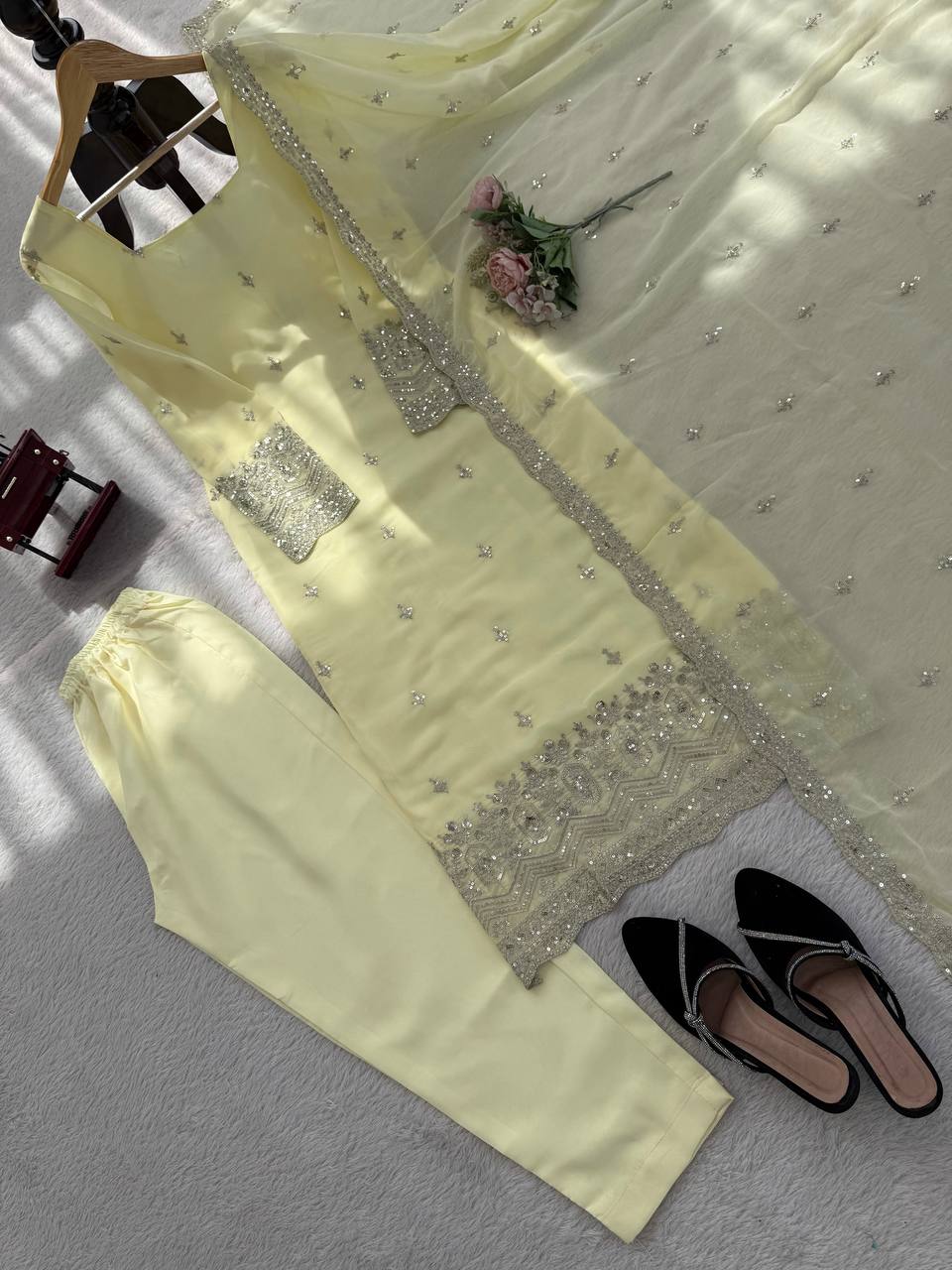 Noor Lace Sequins Classic Set